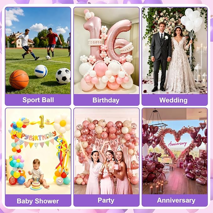 Ball Pump Balloon Pumps Electric, Balloon Pump Portable Long Animal Balloon Pump, Electric Blower Machine Inflator Basketball Pump 260 Balloon Pump for Party/Wedding/Birthday Decorations