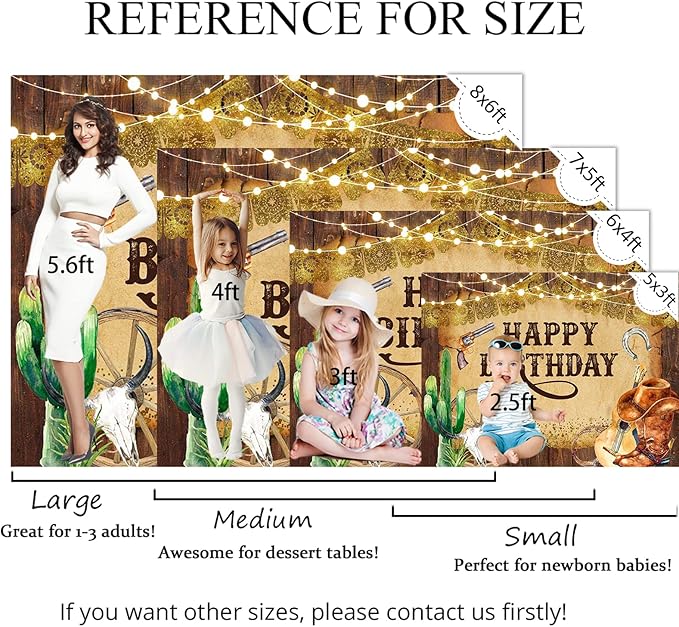 Mocsicka Western Backdrop Western Party Decorations Wild West Rodeo Cowboy Background Brown for Boys Birthday Party Supplies Banner for Photography (10x8ft(120x96 inch))