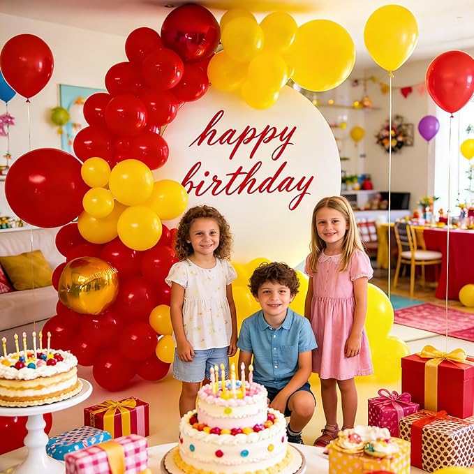 Red Balloons 125 Pcs Balloon Different Sizes 18 Inch 12 Inch 10 Inch 5 Inch Red Balloons Arch Kit Garland for Birthday Party Baby Shower Graduation Christmas Valentines Day Decorations