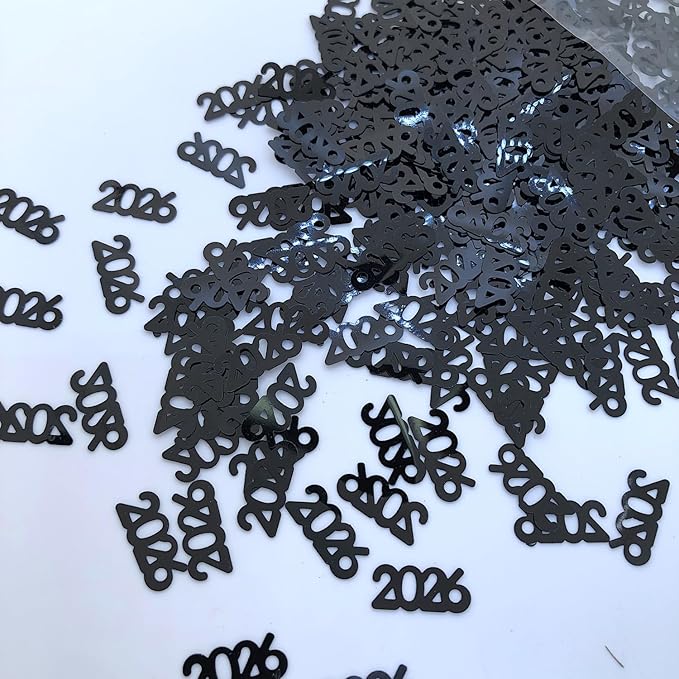 Confetti Year 2026 Black - Retail Pack #7340 QS0