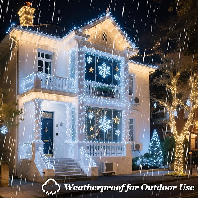 300 LED Indoor String Lights with 12 Modes, Green Wire Connectable Christmas Tree Lights with Timer, Dimmable Twinkle Fairy Lights, 75FT LED Lights for Bedroom Outdoor Home Patio Party, Cool White
