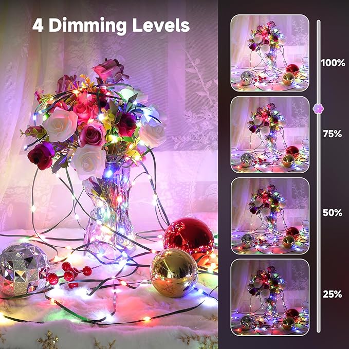 Mlambert 1050 LED Christmas Lights 344FT, Outdoor Waterproof Dimmable Fairy Lights with Remote, 8 Modes Indoor Lighting for Holiday Décor, Multicolor