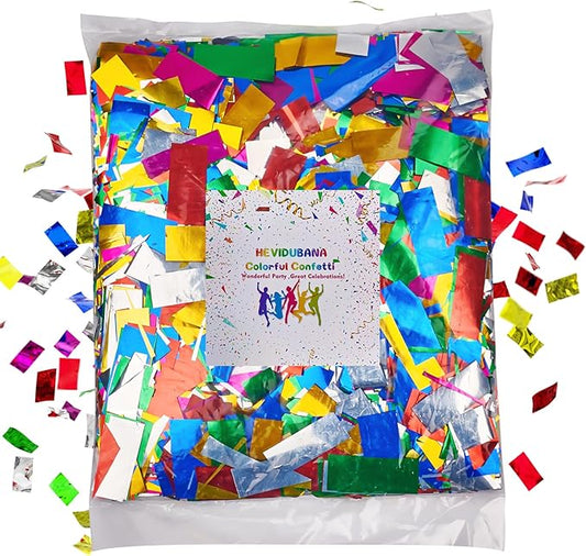 2.2lb Metallic Glitter Confetti Papers - Flame Retardant Foil Colored Paper Great for Birthday Party,Concerts,Celebrations,Weddings,Graduation Ceremonies