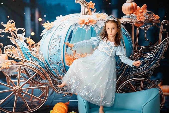 Kate Cinderella Backdrop for Photography Fairy Tales Princess Pumpkin Car Birthday Party Photoshoot Background Photo Studio Props 7x5ft
