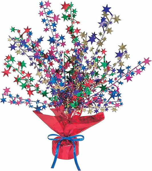 Beistle 50806-MC Star Gleam 'N Burst Centerpiece, 15-Inch