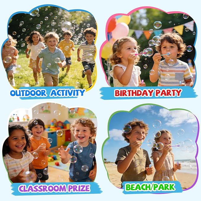 EagleStone 32 Pcs Star Bubble Wands Bulk for Kids, 8 Color Mini Bubble Party Favors, Goodie Bag Stuffers, Classroom Prizes, Birthday Gifts, Easter Basket, Carnival, Summer Outdoor Toys for Toddlers