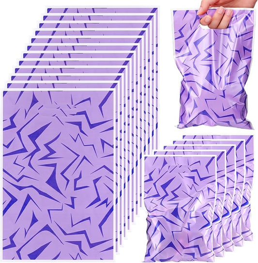 Eccliy 30 Pcs Kpop Party Favor Bags Purple Kpop Themed Birthday Goodies Gift Bags with Handles Birthday Party Supplies