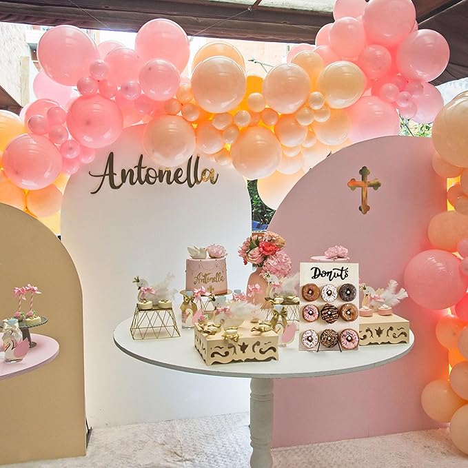 Donut Wall Display Stand 2PCS Donut Board Display with 2PCS Donut Tower Stand, Wooden Donut Holder Stand for Baby Shower Party Wedding Birthday
