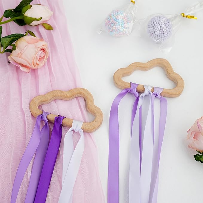 MAYREEL 5 Colors Purple Satin Ribbon 1/2 Inch Thin Ribbon for Gift Wrapping Flower Bouquet Wedding Bridal Shower Crafts Total 50 Yards