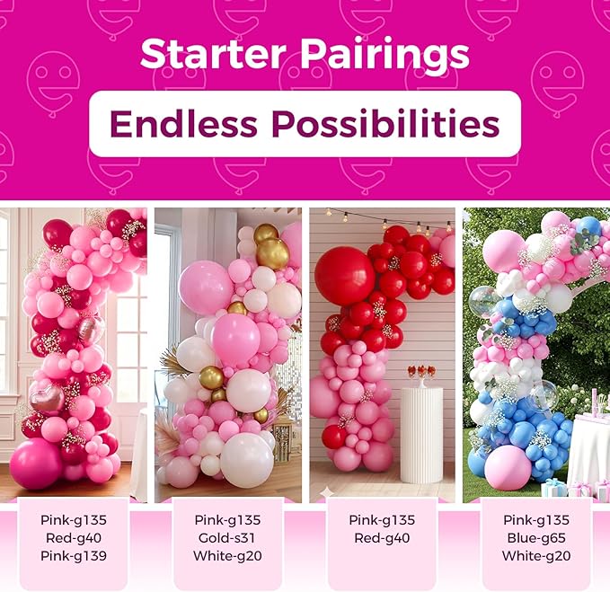 Bezente Pink Balloons 18 Inch - 30 Pack Large Thick Pink Balloons Big Round Pink Latex Balloons for Birthday Bridal Shower Gender Reveal Wedding Party Decorations