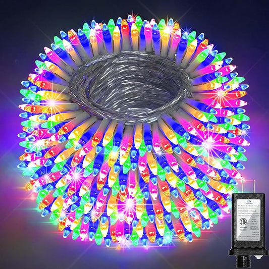 509FT Christmas Lights Outdoor 1350 LED Christmas Tree Decorations with 8 Modes & Timer Memory, Plug In Clear Wire Waterproof LED Xmas Lights for Yard Trees Wedding Party Holiday (Multicolor)