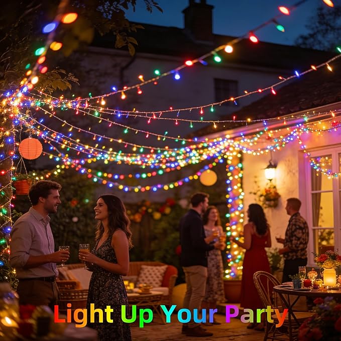 1500 LED Christmas Lights Outdoor with 12 Modes, 470FT Green Wire Christmas String Fairy Lights with Timer & Dimmable, Waterproof Twinkle Tree Lights for House Party Wedding Xmas Decor, Multicolor