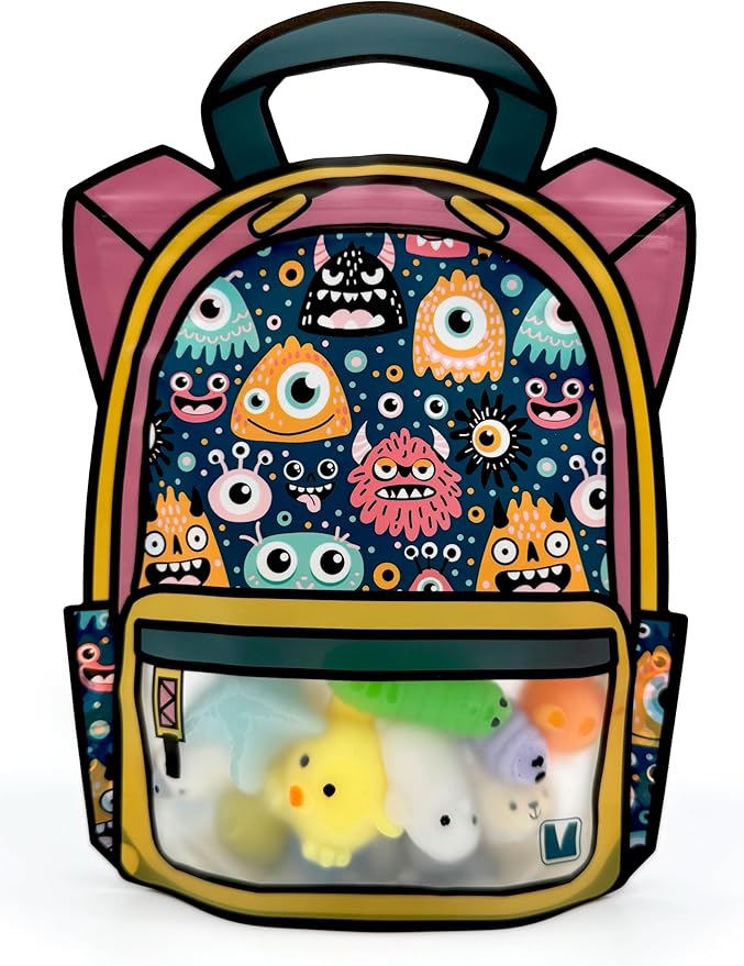 20 Pack Goodie Bags for Kids Birthday Party Supplies - Bulk Gift Bag for Favors, Food, and Candy with Resealable Ziplock Seal (Monster Jam/Small)