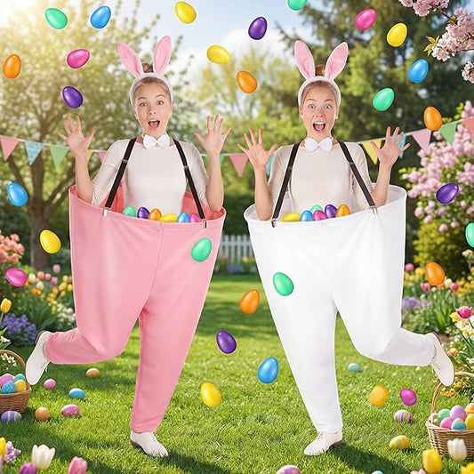 Vinsot Granny Pants Toss Game for Easter, Funny Yard Game for Adults, Outdoor Party Activity with Colorful Eggs