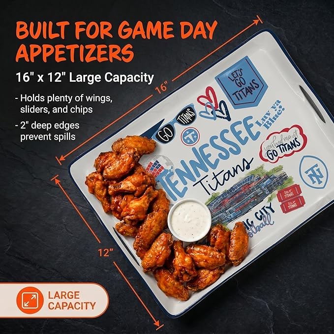 NFL Loco Fan Large Serving Tray w/Handles