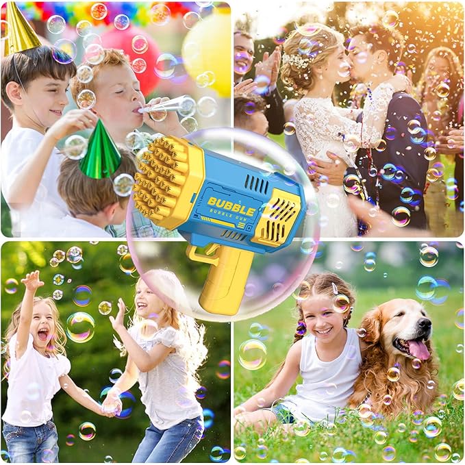 JONEG Toys for 3-8 Year Old Boys Girls: Bubble Machine for Kids with Bubble Solution, Gifts for 3 4 5 6 7 8 Years Old Boy Birthday Toy for Kid Toddlers Ages 4-6 Outdoor Wedding Bubbles Blower Maker