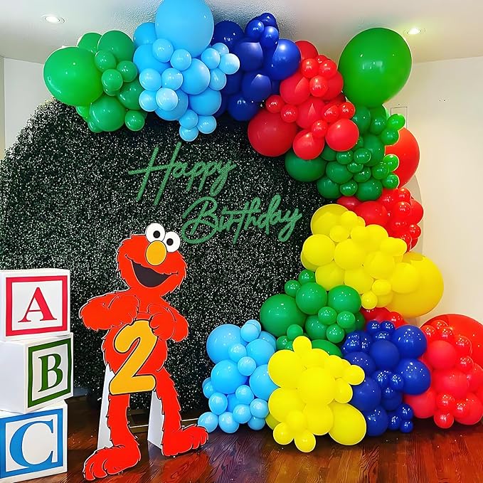 Happy Birthday Sign for Backdrop - Glitter Green Felt 'Happy Birthday' Letter Sign for Balloon Arch Backdrop Decorations
