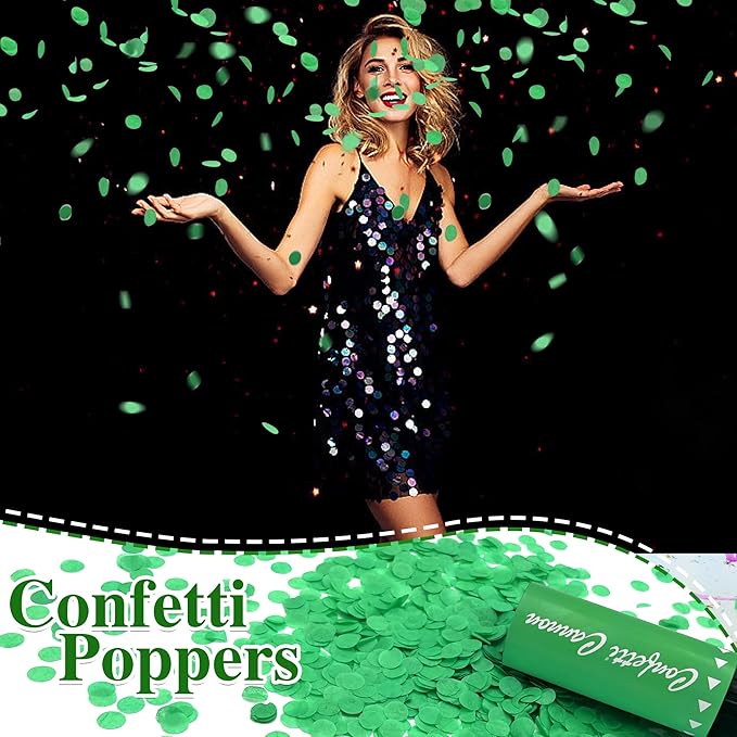 Party Confetti for Wedding Birthday Graduation Baby Shower Anniversary Christmas New Year's Kids Fun Party Supplies Decorations and Favors (Green)