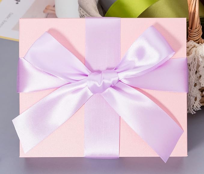 YASEO 1 1/2 Inch Lilac Solid Satin Ribbon, 50 Yards Craft Fabric Ribbon for Gift Wrapping Floral Bouquets Wedding Party Decoration