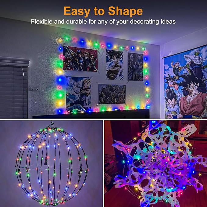 btfarm 6 Pack Fairy Lights Battery Operated [3 Modes], 7ft 20 Led Twinkle Lights String Lights Waterproof Bulk Small Mini Silver Wire for Mason Jars Vases Wedding Table Centerpiece, Multicolor