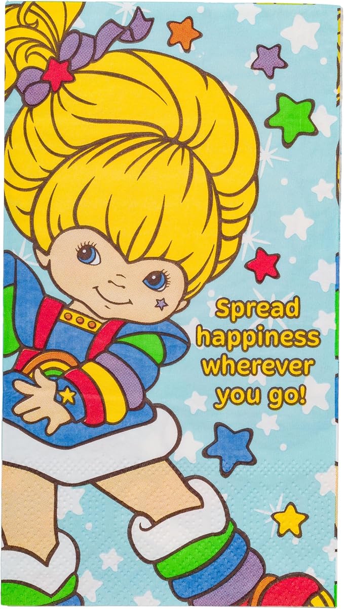 Silver Buffalo Rainbow Brite Spread Happiness Wherever You Go 32 Pack Party Paper Napkins