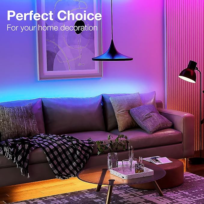 DAYBETTER LED Strip Lights 400 ft, Smart Light with App Remote Control, RGB LED Lights for Bedroom, Music Sync Color Changing for Room Home Decor Party Festival Halloween, Christmas (4 Rolls)