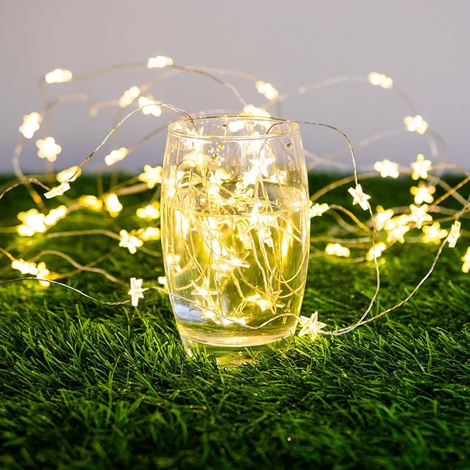 Star String Lights Plug in,80FT 240 LEDs Star Fairy Lights,Waterproof Starry Light with 8 Modes Remote for Outdoor Indoor Christmas Wedding Garden Ramadan Decor,Silver Wire,Warm White