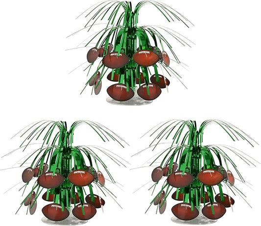 Football Mini Cascade Centerpieces 3 Piece Sports Decorations Game Day Party Supplies Tableware