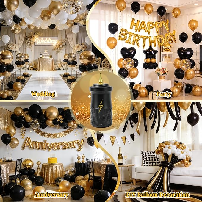 Ball Pump Balloon Pumps Electric, Balloon Pump Portable Long Animal Balloon Pump, Electric Blower Machine Inflator Basketball Pump 260 Balloon Pump for Party/Wedding/Birthday Decorations