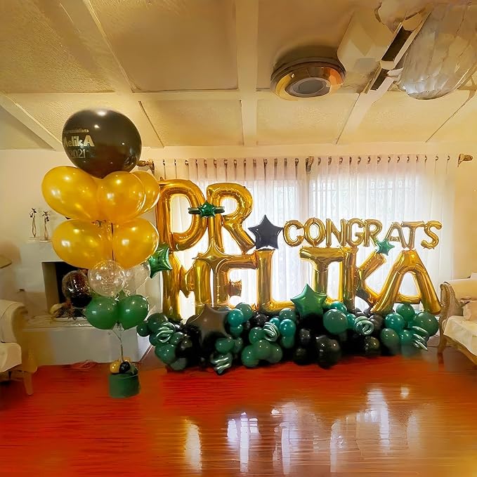 Custom Letters Balloon Gold, Large Helium Alphabet Name Balloon D Decor, 40 Inch Self Inflating Mylar Letter Foil Word Customize Balloons for Girls Women Birthday Anniversary Party Decoration Supplies
