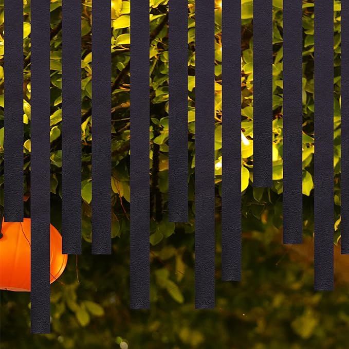 jiebor Black Streamers Halloween Streamers Crepe Paper 492 Ft 6 Rolls for Halloween Party Wedding Birthday Home Office Door Wall Decorations Flower Making
