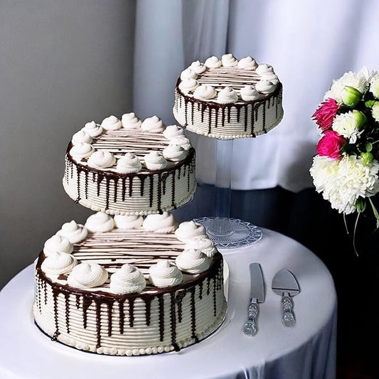 3 Tier Acrylic Wedding Cake Stand Set, Multi-Tier Cake Cupcake Holder, Topper Dessert Table Display Set, Tiered Tray Cake Stand for Party, Heavy Duty Holder display Stand