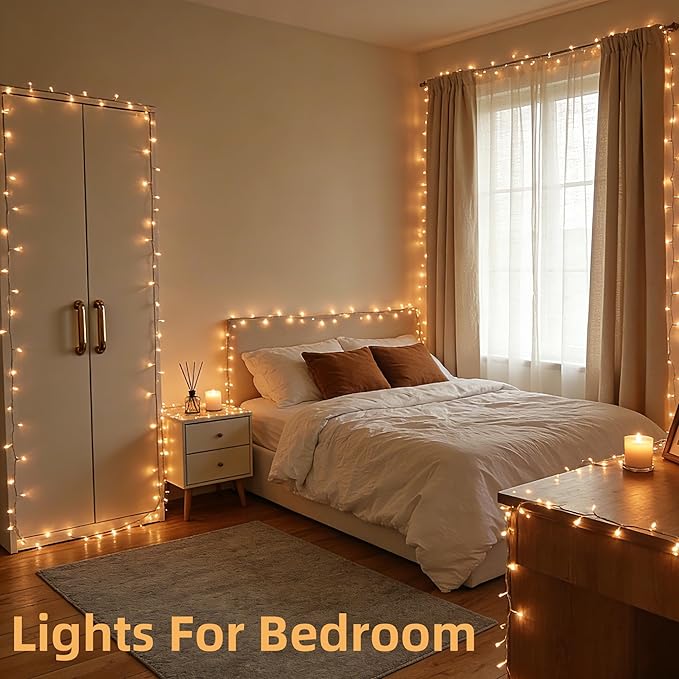 750 LED 240FT Christmas String Lights Outdoor with 12 Lighting Modes, Green Wire Christmas Lights with Timer & Dimmable, Waterproof Plug in Fairy Lights for Room Party Home Patio Xmas, Warm White
