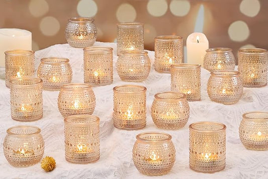 40 Pcs Gold Candle Holders Bulk- Gold Centerpieces for Tables, Assorted Tealight Candle Holders for Wedding Shower, Bridal Shower, Rehearsal Dinner, Engagement, Birthday Party Decorations