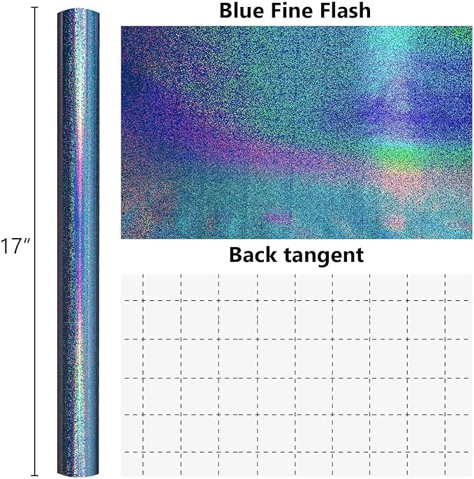Burymento Blue Wrapping Paper Roll, Metallic Holographic Point Gift Wrap for Birthday, Valentines, Mothers day, Graduation, Wedding, Fathers day, Baby Shower, Christmas (17 IN x 32.8 FT)