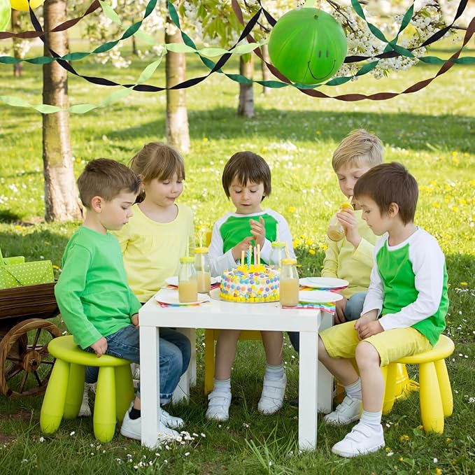 Epakh 12 Rolls Black/Green/Brown Crepe Paper Streamers (984ft) - Pixel Themed Party Decorations, Video Game Birthday Supplies, Dinosaur Jungle Camo Army Camp Natural Theme Green Party Decor Halloween