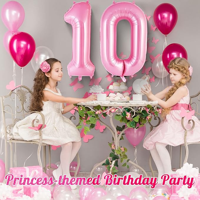 Pink Number 0 Balloon 40 Inch, Big Large Foil Helium Number Balloons, Jumbo Giant Mylar Number 0 Balloons for Birthday Party Decorations Supplies Anniversary Celebration