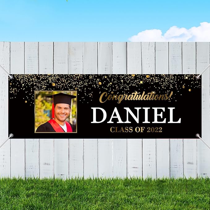 Custom Banners and Signs Customize Outdoor with Picture Photo Logo Text Personalized Horizontal Banner for Business Parties Birthday Graduation Wedding Christmas 3'x3'