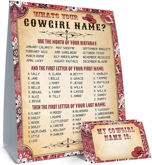 Cowgirl Birthday Party Decoration,Western Party Decorations,Cowgirl Birthday Party Sign for Girls, Cowgiel Birthday Decoration, Kids Cowgirl Activity Cards, Cowgirl Activity Decoration Supplies