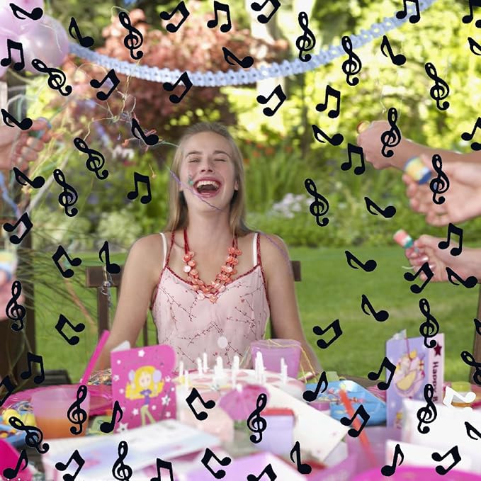 Confetti Music Confetti Birthday Wedding Party Decoration Event Supplies.(Music Black)