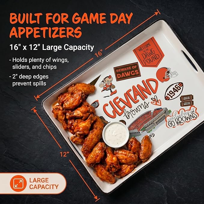 NFL Loco Fan Large Serving Tray w/Handles