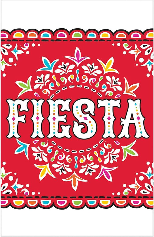 Picado De Papel Fiesta Tablecover - 54" x 102" (1 Piece) - Vibrant & Durable, Perfect for Parties, Events, Celebrations