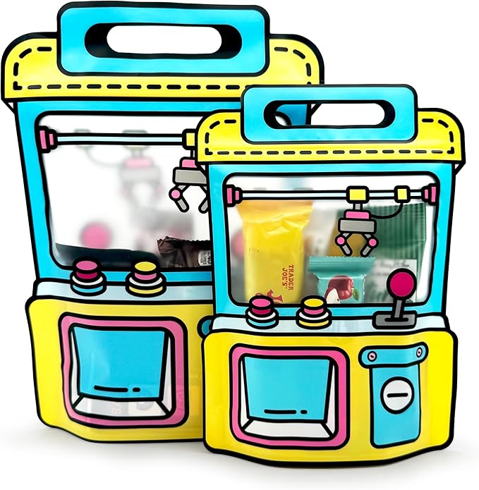 20 Pack Goodie Bags for Kids Birthday Party Supplies - Bulk Gift Bag for Favors, Food, and Candy with Resealable Ziplock Seal (Yellow/Large)