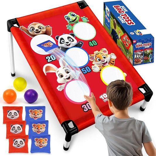 TOY Life Bean Bag Toss Game, Carnival Party Games, Cornhole Set for Kids Outdoor Games, Outside Toys for Kids Ages 4-8, Yard Outdoor Toys for Toddlers 3-5, Gifts for 3 4 5 6 7 Year Old Girls & Boys