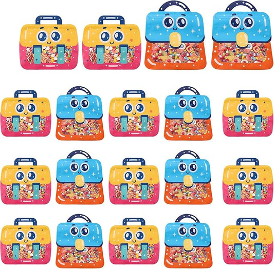 Lati Small Catoon 24PCS Birthday Party Favors Goodie Bags - Style Durable Plastics Gift with Handles for Candy Treats,Events