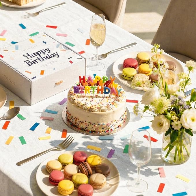 1.2LBS Confetti, Multicolor Biodegradable Confetti - Rectangular Fluttering Tissue Paper Confetti for Cannon and Launcher use – Parties, Concerts and Weddings for Events (Dopamine color)