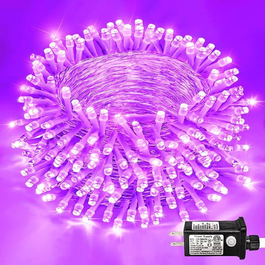 250 LED Purple Christmas Lights 82 FT String Lights Indoor Outdoor 8 Modes Plug in Waterproof Purple String Lights for House Room Christmas Tree Thanksgiving Decorations