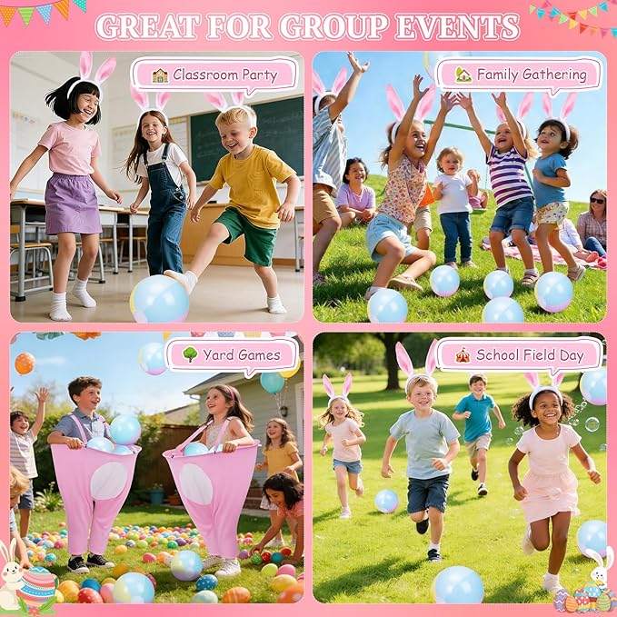 Easter Games for Kids–Funny Active Bunny Pants Tossing Game, Outdoor Easter Party Game, Perfect Yard & Classroom Group Game, Ages 4–8