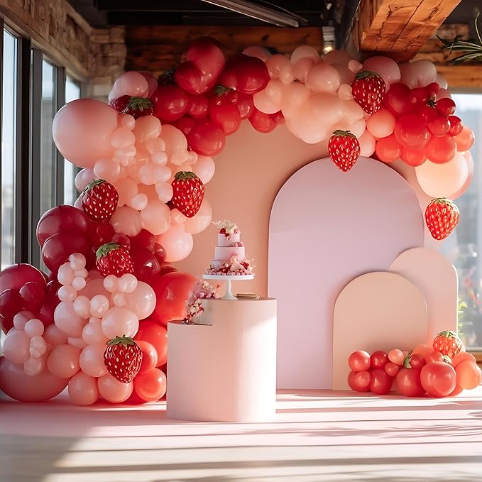 Red Balloons 125 Pcs Balloon Different Sizes 18 Inch 12 Inch 10 Inch 5 Inch Red Balloons Arch Kit Garland for Birthday Party Baby Shower Graduation Christmas Valentines Day Decorations