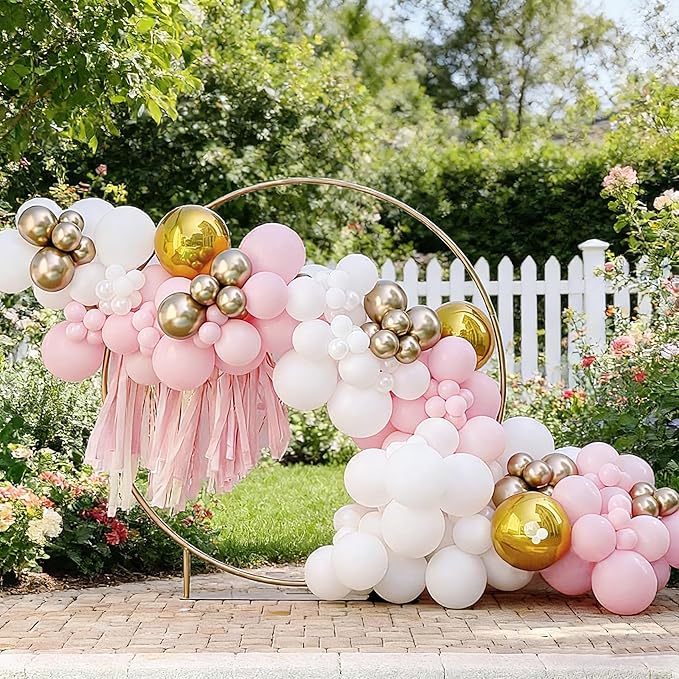 Pink Balloons 60 PCS Light Pink Balloons 12 Inch Pastel Baby Pale Pink Balloon for Girls Women Birthday Party Baby Shower Gender Reveal Wedding Decoration